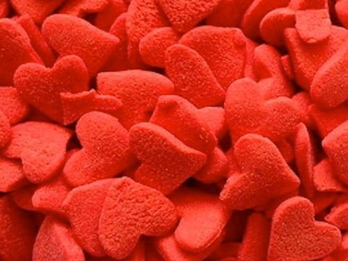 Kerry Jumbo Red Heart Shapes Sprinkles 1oz